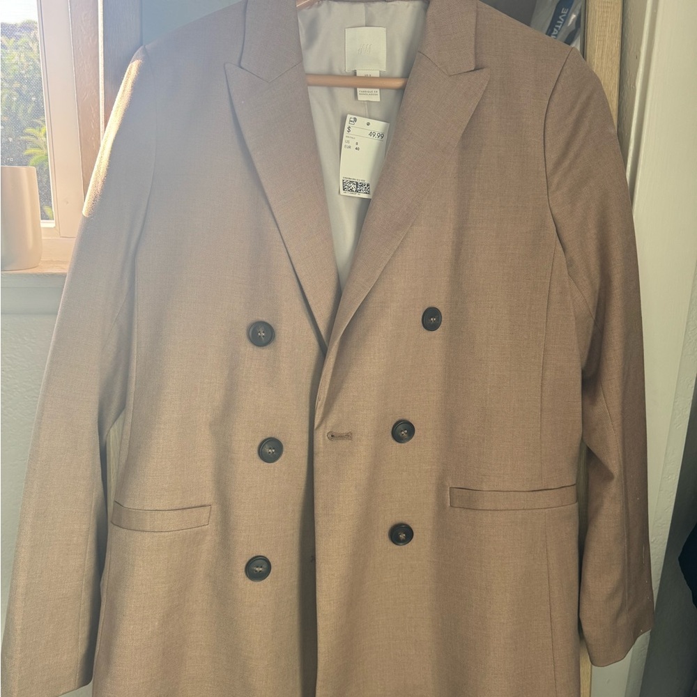 NWT H&M Beige Blazer Size 8